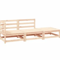 Maison Exclusive - Salon de jardin 3 pcs bois massif de pin Hot