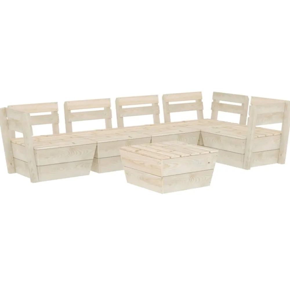 Maison Exclusive - Salon de jardin palette 6 pcs bois d'épicéa imprégné Best