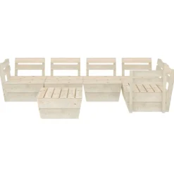 Maison Exclusive - Salon de jardin palette 6 pcs bois d'épicéa imprégné Best