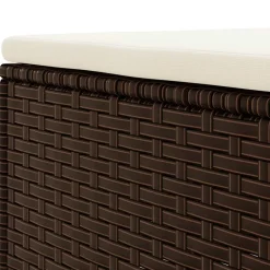 Maison Exclusive - Salon de jardin 4 pcs avec coussins marron résine tressée Discount