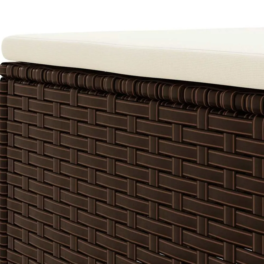 Maison Exclusive - Salon de jardin 4 pcs avec coussins marron résine tressée Discount