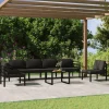 Maison Exclusive - Salon de jardin 7 pcs avec coussins aluminium anthracite Best