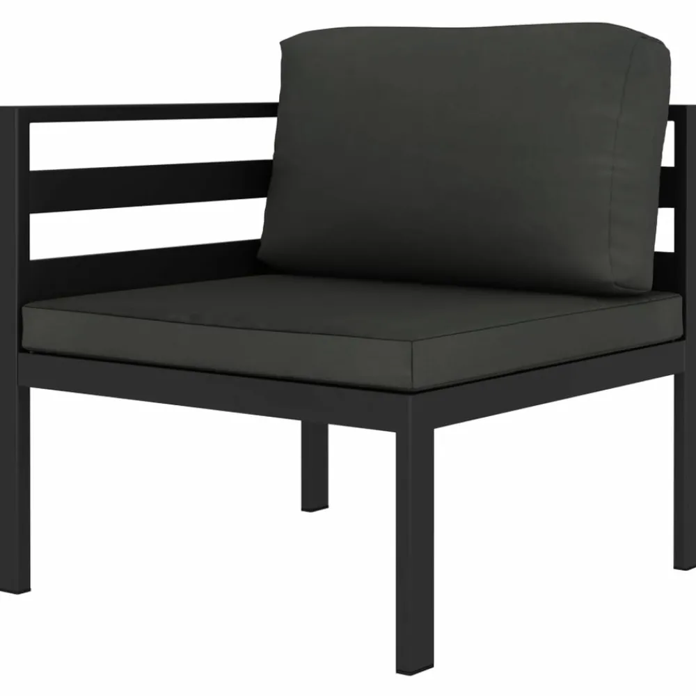 Maison Exclusive - Salon de jardin 7 pcs avec coussins aluminium anthracite Best