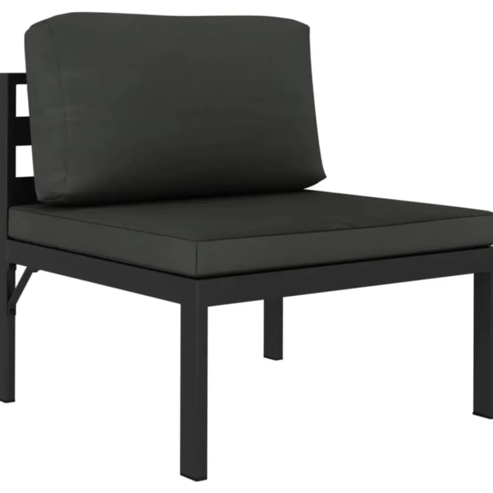 Maison Exclusive - Salon de jardin 7 pcs avec coussins aluminium anthracite Best