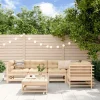 Maison Exclusive - Salon de jardin 6 pcs avec coussins bois massif Sale