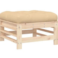 Maison Exclusive - Salon de jardin 6 pcs avec coussins bois massif Sale