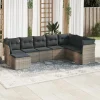Maison Exclusive - Salon de jardin 8 pcs avec coussins gris résine tressée Best