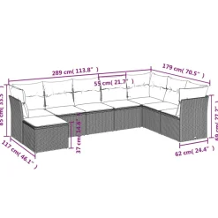 Maison Exclusive - Salon de jardin 8 pcs avec coussins gris résine tressée Best