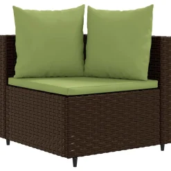 Maison Exclusive - Salon de jardin 8 pcs avec coussins marron résine tressée Clearance