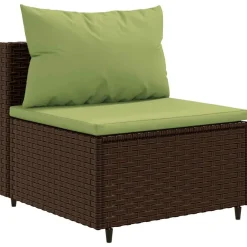 Maison Exclusive - Salon de jardin 8 pcs avec coussins marron résine tressée Clearance