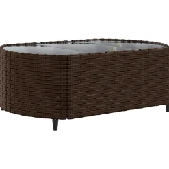 Maison Exclusive - Salon de jardin 8 pcs avec coussins marron résine tressée Clearance