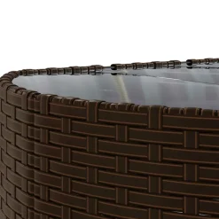 Maison Exclusive - Salon de jardin 8 pcs avec coussins marron résine tressée Clearance
