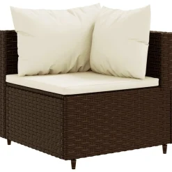 Maison Exclusive - Salon de jardin avec coussins 7 pcs marron résine tressée New