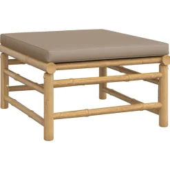 Maison Exclusive - Salon de jardin 7 pcs avec coussins taupe bambou Best