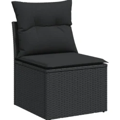 Maison Exclusive - Salon de jardin 7 pcs avec coussins noir résine tressée Hot