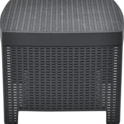 Maison Exclusive - Salon de jardin 3 pcs plastique anthracite Hot