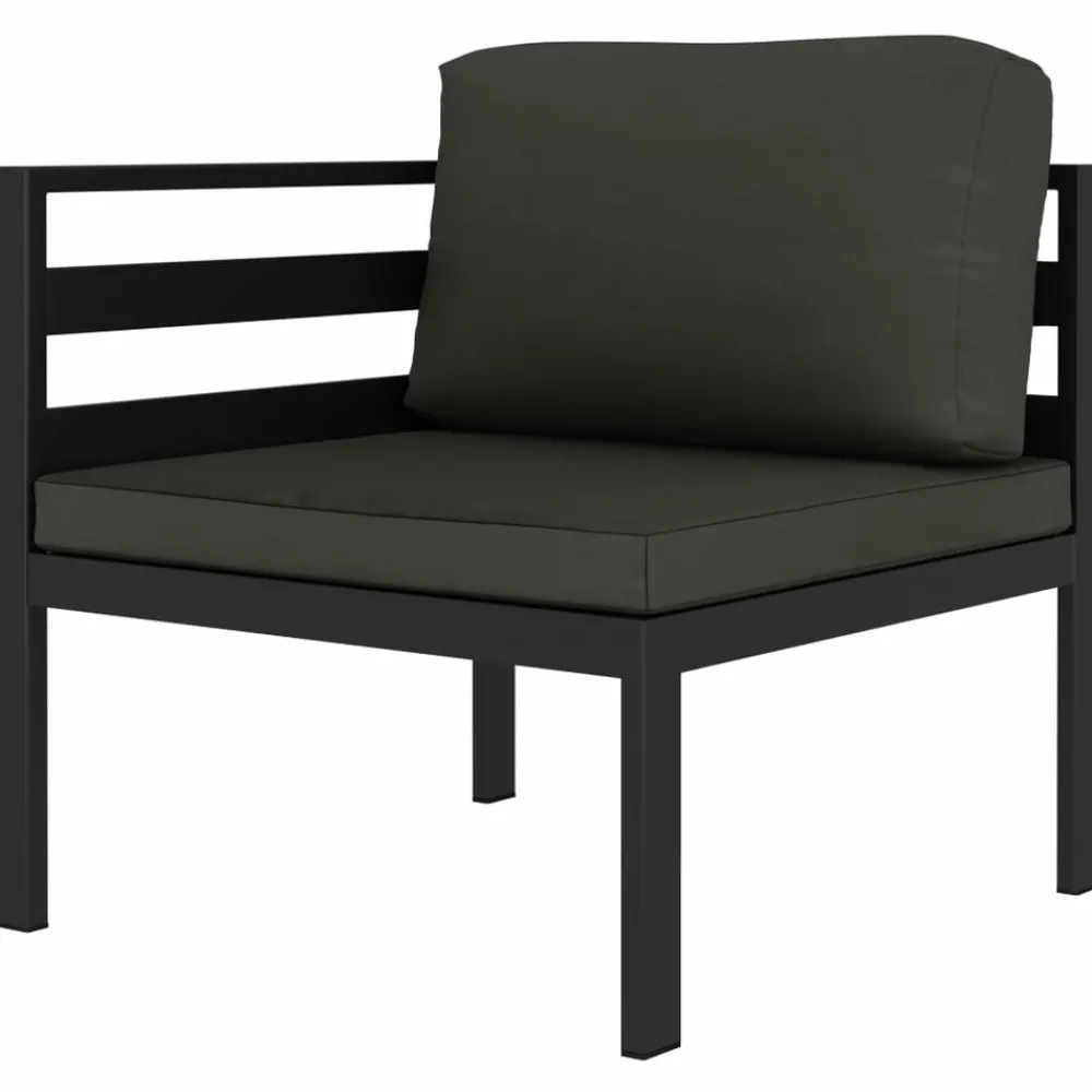Maison Exclusive - Salon de jardin 7 pcs avec coussins aluminium anthracite New