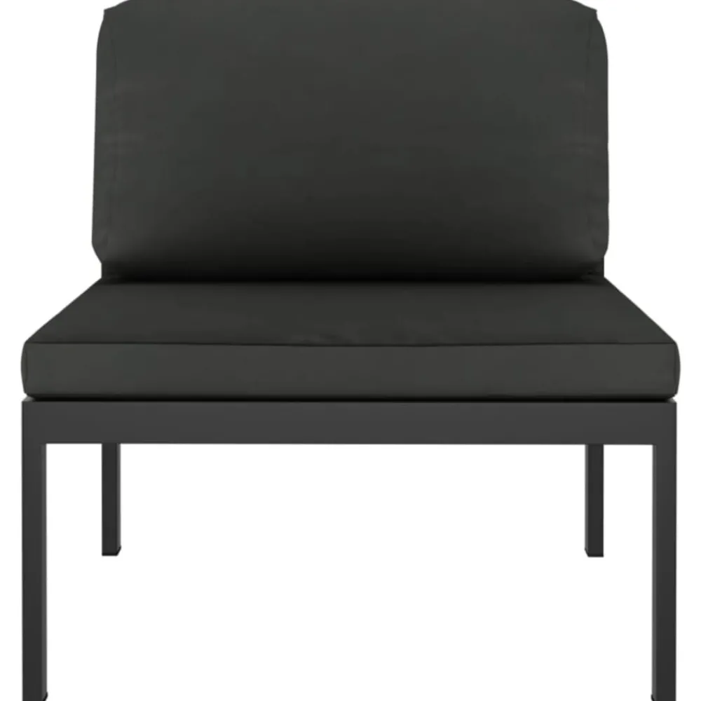 Maison Exclusive - Salon de jardin 7 pcs avec coussins aluminium anthracite New