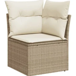 Maison Exclusive - Salon de jardin avec coussins 6 pcs beige résine tressée Sale