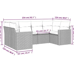 Maison Exclusive - Salon de jardin avec coussins 6 pcs beige résine tressée Sale
