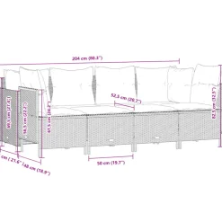 Maison Exclusive Salons De Jardin | - Salon de jardin 8 pcs résine tressée gris