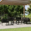 Maison Exclusive - Salon de jardin 7 pcs avec coussins aluminium anthracite Clearance
