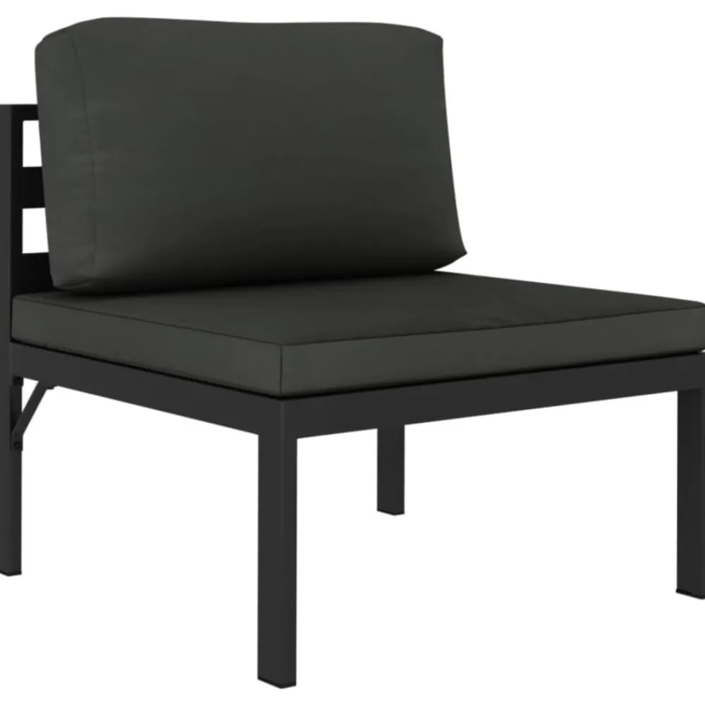 Maison Exclusive - Salon de jardin 7 pcs avec coussins aluminium anthracite Clearance