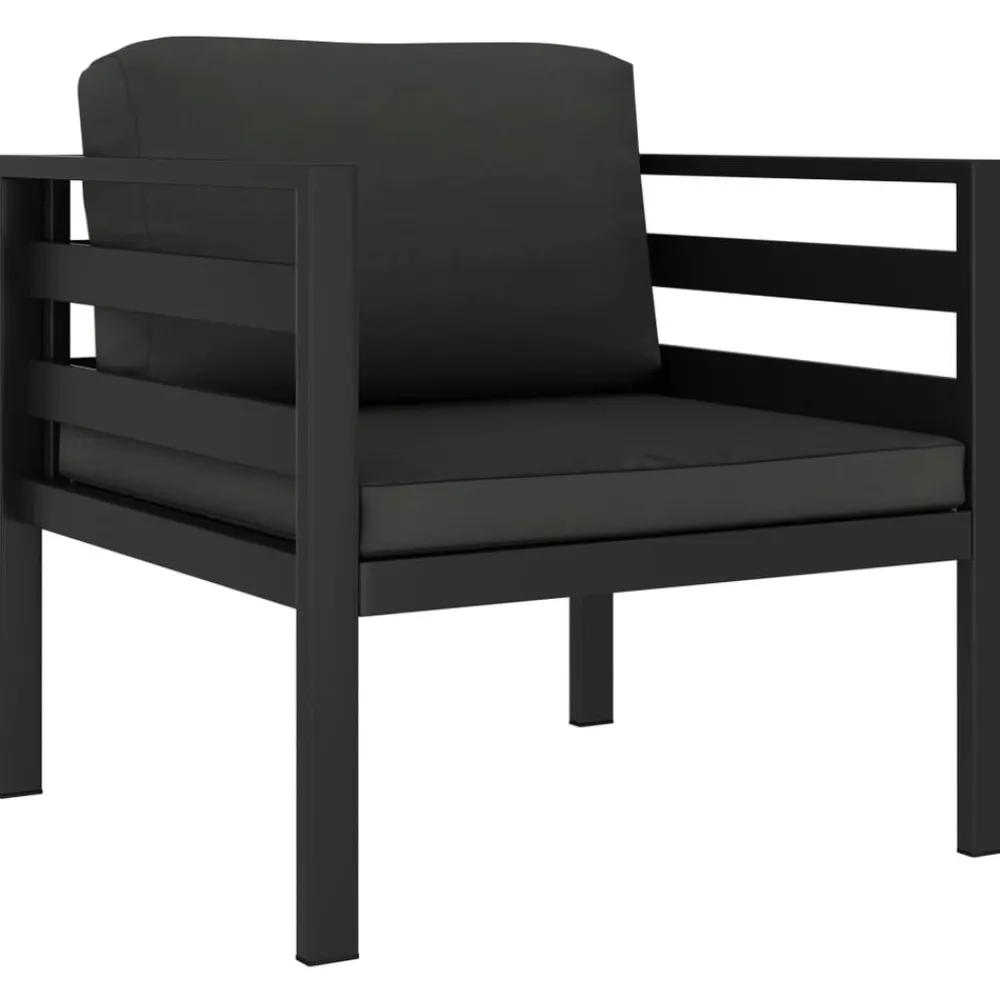 Maison Exclusive - Salon de jardin 7 pcs avec coussins aluminium anthracite Clearance