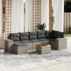 Maison Exclusive - Salon de jardin 8 pcs avec coussins gris résine tressée