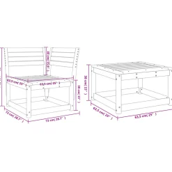 Maison Exclusive - Salon de jardin 3 pcs bois massif de douglas New