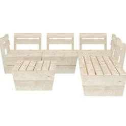Maison Exclusive - Salon de jardin palette 6 pcs bois d'épicéa imprégné Best