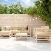 Maison Exclusive - Salon de jardin 7 pcs bois de pin massif Discount