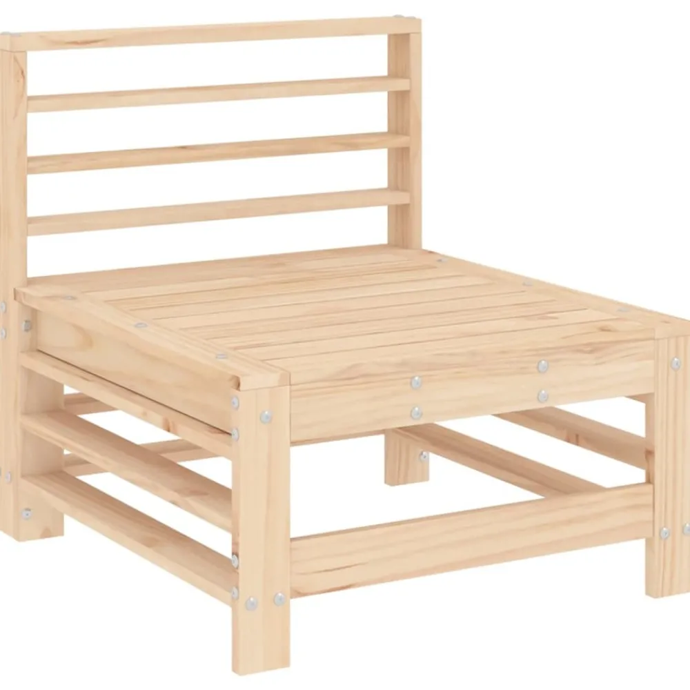 Maison Exclusive - Salon de jardin 7 pcs bois de pin massif Discount