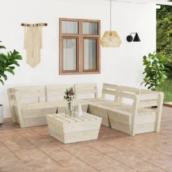Maison Exclusive - Salon de jardin palette 6 pcs bois d'épicéa imprégné Online
