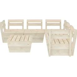 Maison Exclusive - Salon de jardin palette 6 pcs bois d'épicéa imprégné Online