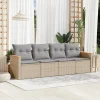 Maison Exclusive - Salon de jardin avec coussins 4 pcs beige résine tressée Sale