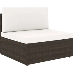 Maison Exclusive - Salon de jardin 9 pcs résine tressée marron Outlet