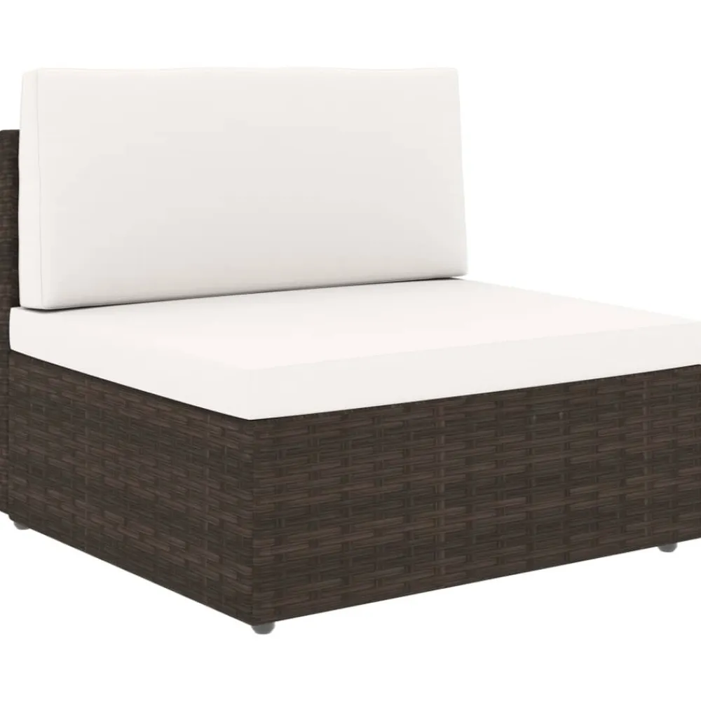 Maison Exclusive - Salon de jardin 9 pcs résine tressée marron Outlet