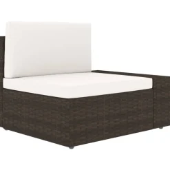 Maison Exclusive - Salon de jardin 9 pcs résine tressée marron Outlet