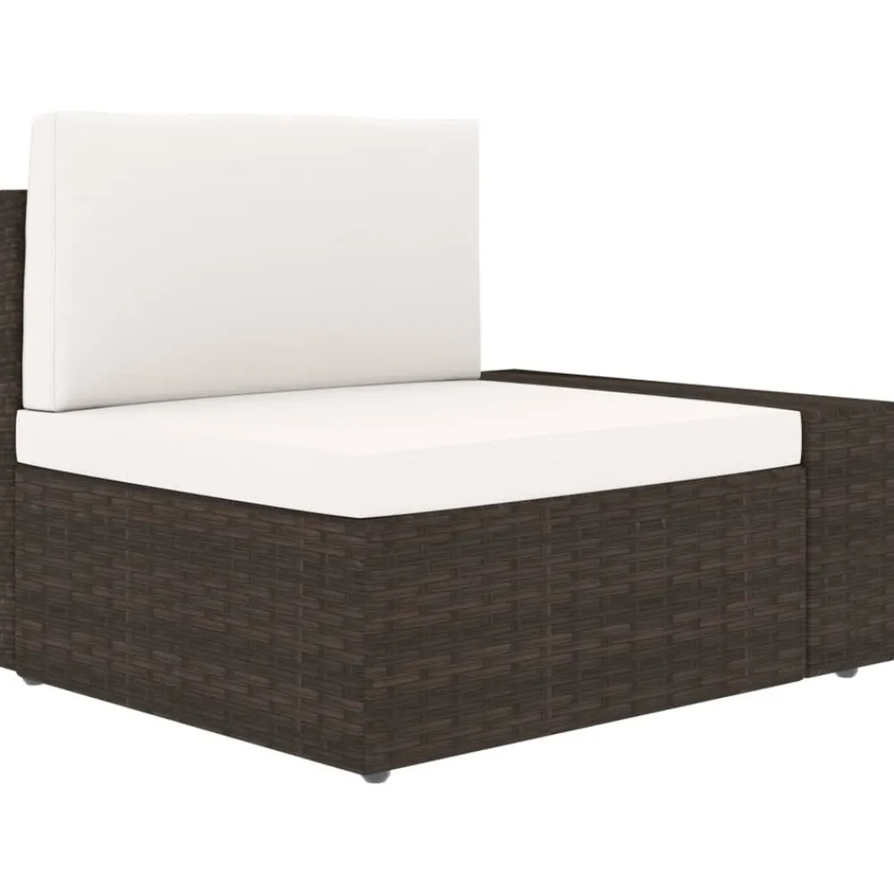 Maison Exclusive - Salon de jardin 9 pcs résine tressée marron Outlet