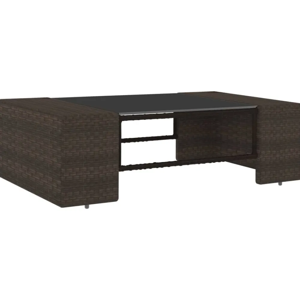 Maison Exclusive - Salon de jardin 9 pcs résine tressée marron Outlet