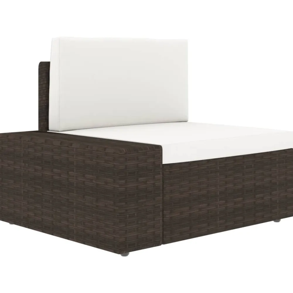 Maison Exclusive - Salon de jardin 9 pcs résine tressée marron Outlet