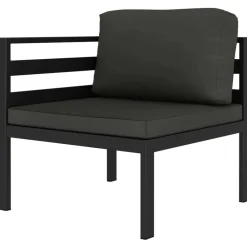 Maison Exclusive - Salon de jardin 6 pcs avec coussins aluminium anthracite Best