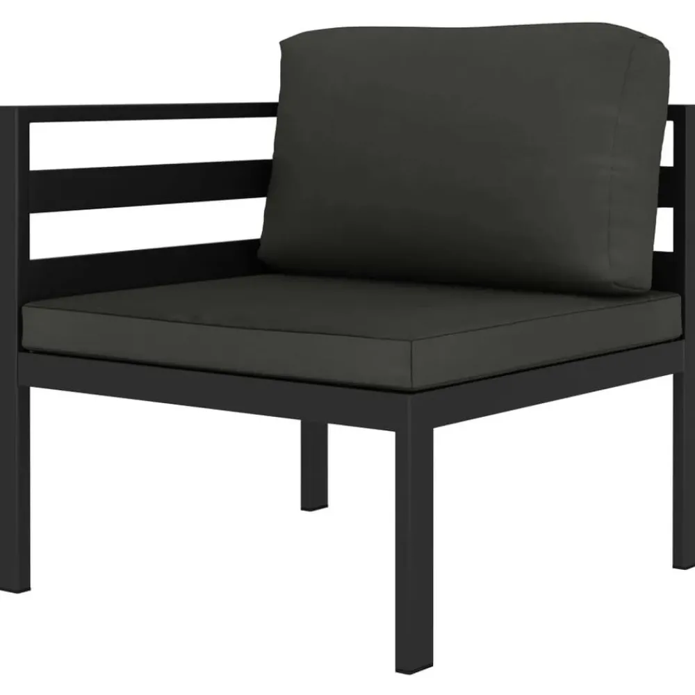 Maison Exclusive - Salon de jardin 6 pcs avec coussins aluminium anthracite Best