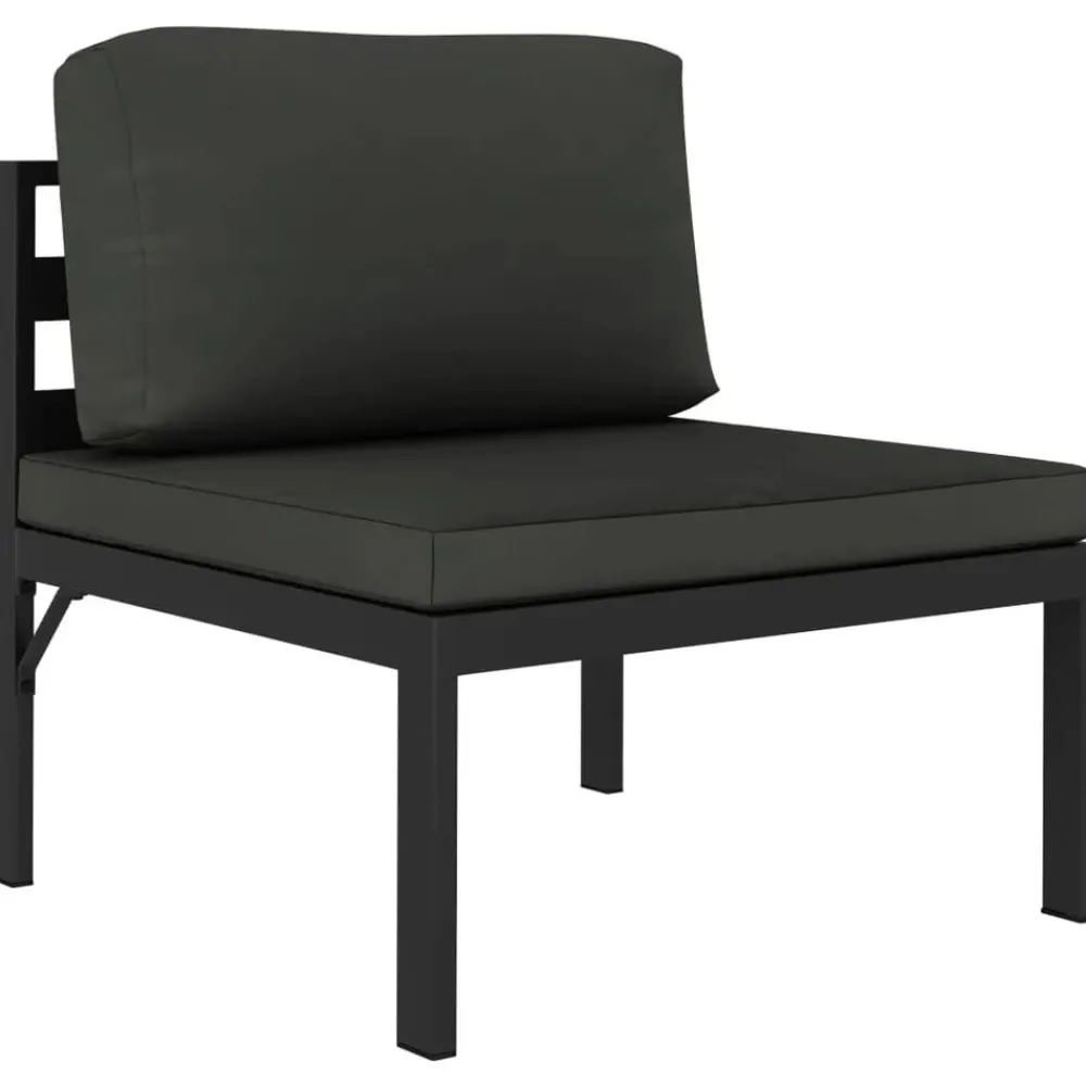 Maison Exclusive - Salon de jardin 6 pcs avec coussins aluminium anthracite Best