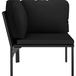 Maison Exclusive Salons De Jardin | - Salon de jardin 12 pcs avec coussins noir résine tressée