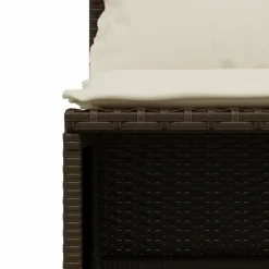Maison Exclusive - Salon de jardin 4 pcs avec coussins marron résine tressée Outlet