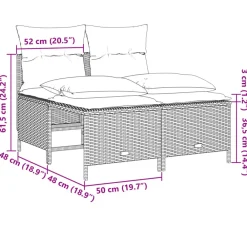 Maison Exclusive - Salon de jardin 4 pcs avec coussins marron résine tressée Outlet