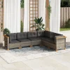 Maison Exclusive - Salon de jardin 6 pcs avec coussins gris résine tressée Outlet