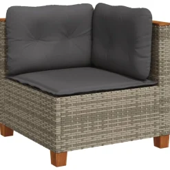 Maison Exclusive - Salon de jardin 6 pcs avec coussins gris résine tressée Outlet